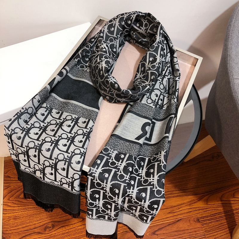 

2021 Top scarves brand summer women's scarf shawl fashion silk printed scarve 4 Season Man Women large size 190*80 cm With box #13, Blue;gray