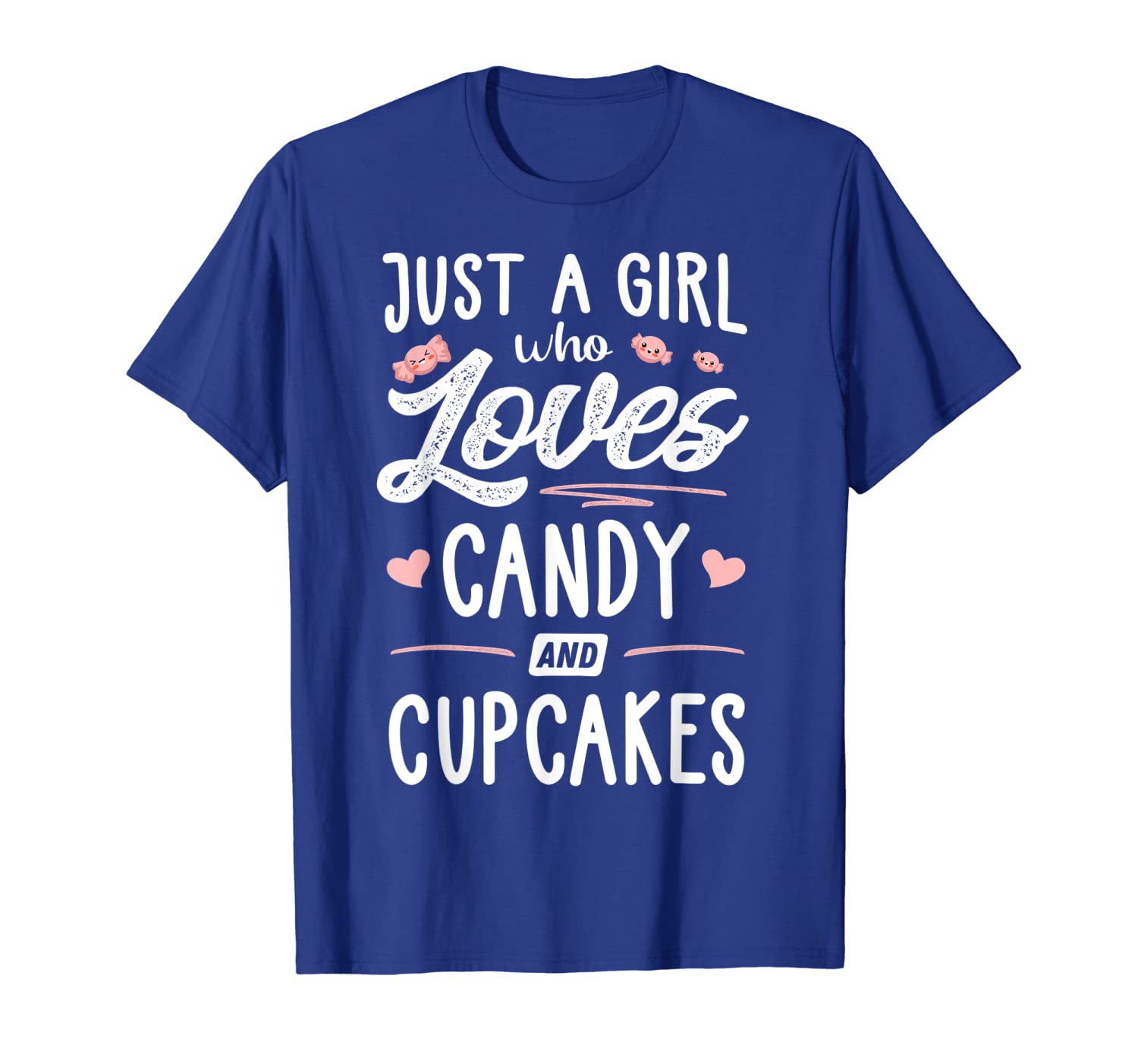 

just a girl who loves candy and cupcakes gift women t-shirt, White;black