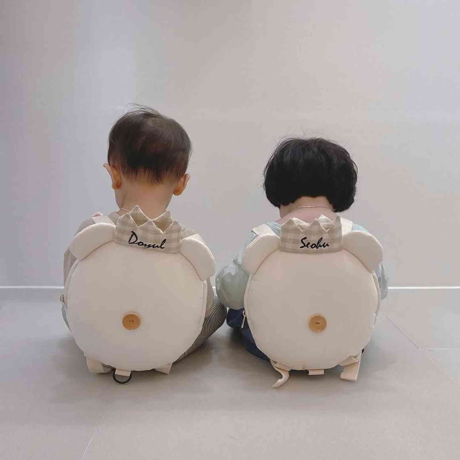 

Korean Style Kawaii Stuffed Toy Backpack Toddler Cotton Plush Toys Baby Boys Girls School Bags Kids Birthday Gift 211110, White