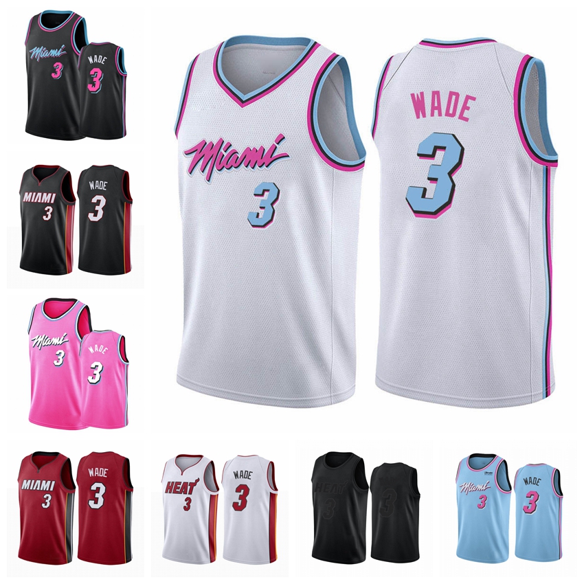 

Miami Heat MEN Dwyane Wade 2020-21 Vice Night Basketball Jersey, Black