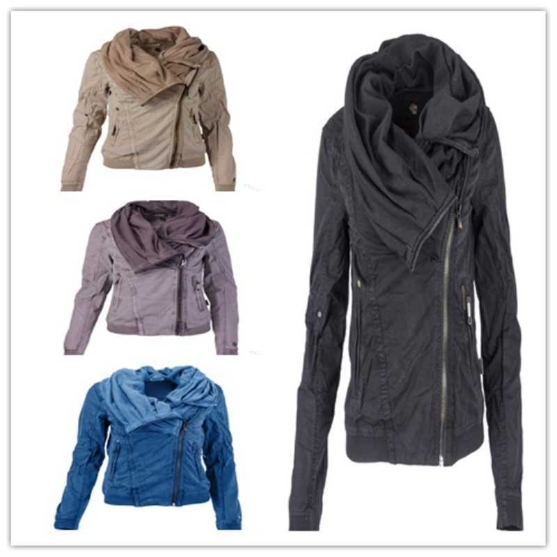 

New autumn and winter fashion solid color slant zipper hoodie with stitched pocket Hoodie for women2021, Khaki