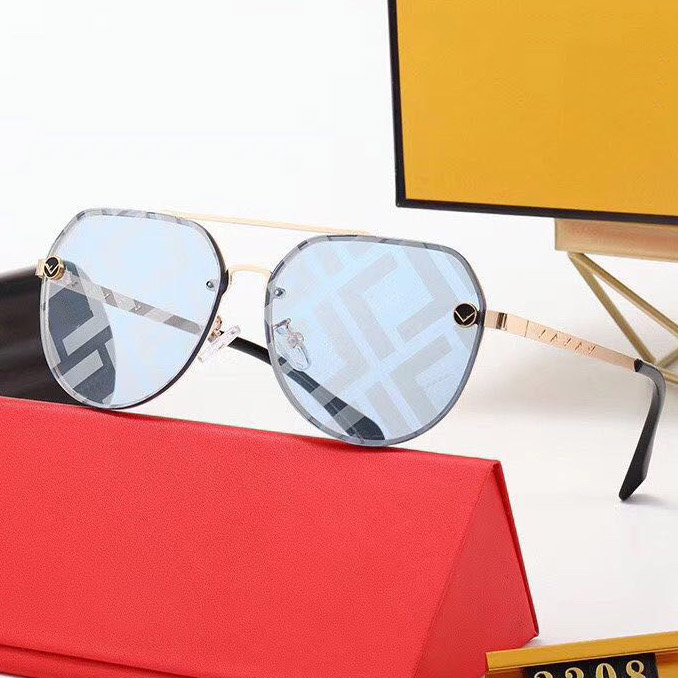 

Full Letter Designer Sunglasses Woman Fashion Mens Sunglasses Round Frame UV Proof Luxury Sun Glasses With Case Retro Womens Eyewear