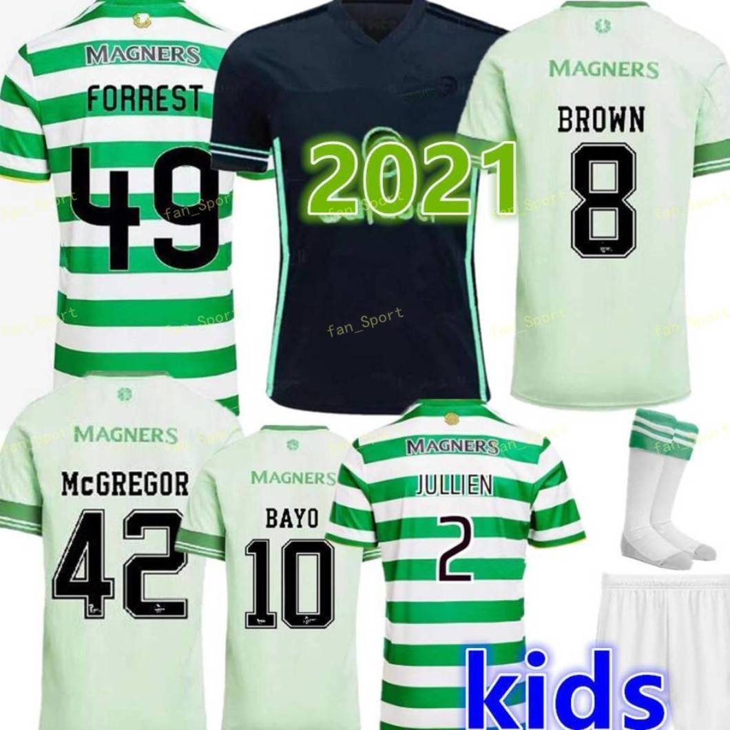 

20 21 celtic fc soccer jerseys mcgregor griffiths 2021 klimala forrest brown christie edouard bayo home men kids football shirts, Black;yellow