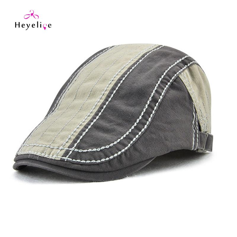 

Visors Fashion Men's Hats Skull Flat Buckle Vintage Beret Caps High Quality Men Cap Spring Summer Solid Berets Leisure, Blue;gray