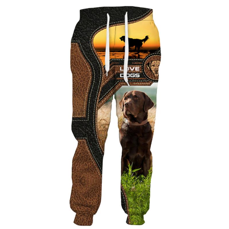 

Men's Pants CLOOCL Cowboy Chocolate Labrador Retriever Trousers 3D Print Pocket Casual Harajuku Men Sweatpants Drop, Black