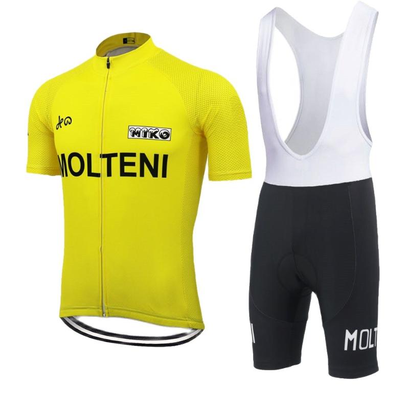 

Racing Sets Summer Yellow Cycling Jersey Set Men Short Sleeve Bicycle Bib Pants Outdoor Sports Clothes, Black;blue