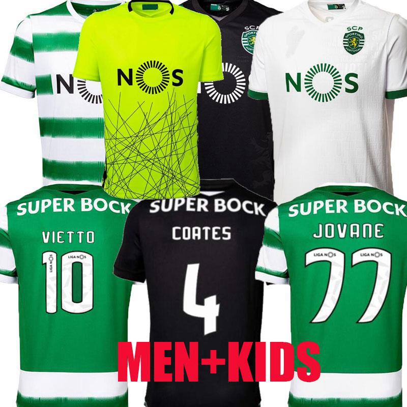 

20/21 Sporting Lisbon Soccer Jerseys 2020 Home VIETTO COATES ACUNA PHELLYPE Soccer Shirts JOVANE ROSIER BATTAGLIA Football uniform, Black;yellow