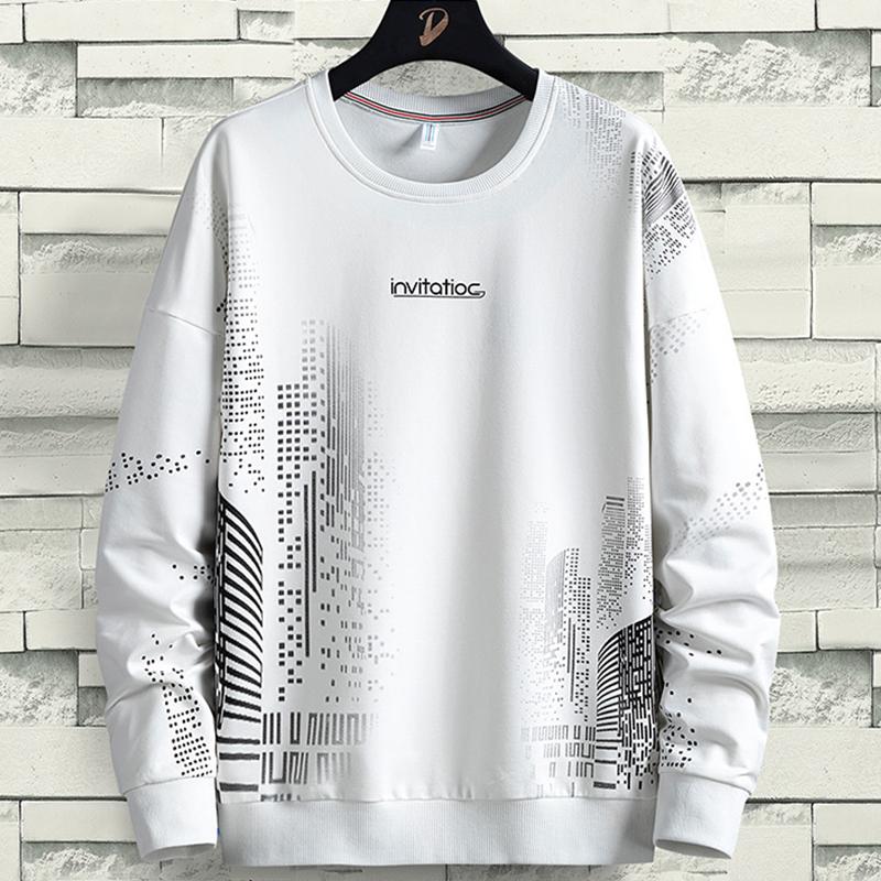 

Men's Hoodies & Sweatshirts White Men 2021 City Urban Streetwear Loose Hip Hop Crew Oversize Big Size 8XL, Black