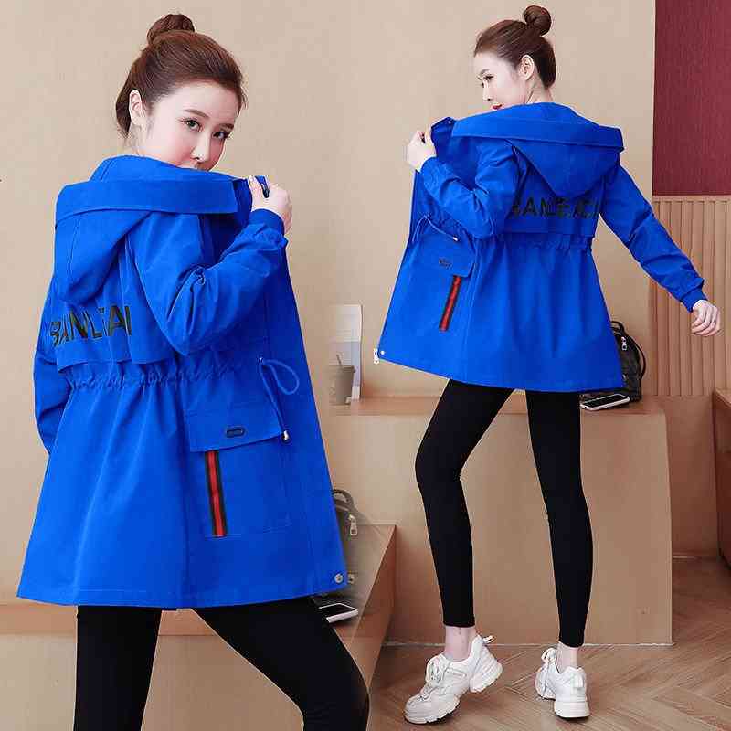 

Women's Trench Coats spring and autumn hooded coat windbreaker S279# KGPS, 1# shoe box