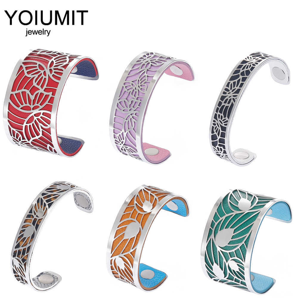 

Cremo Diy Fashion Love Cuff Bracelets for Women Stainless Steel Bracelet Manchette Interchangeable Leather Jonc Argent Pulseiras Q0717