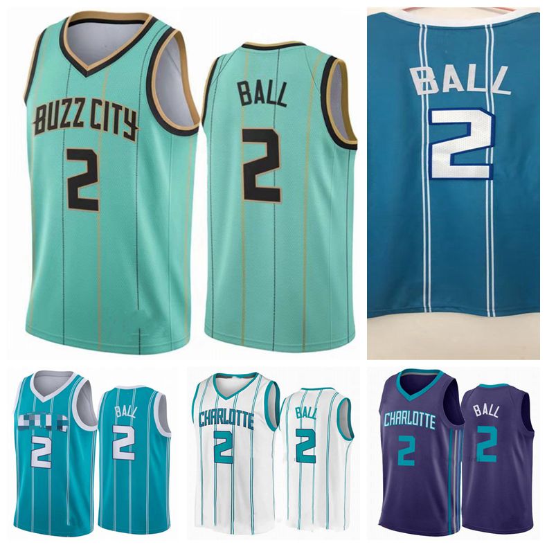 

Charlotte Hornets Mens Pick 2 LaMelo Ball Basketball Jerseys 2021 Swingman City Stitched Edition Green Blue White Jerseys, Black;red