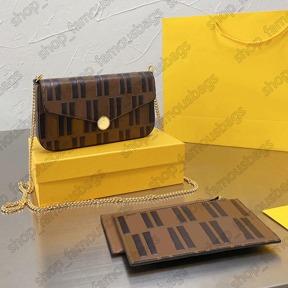 

Women Luxurys Designers Bags Genuine Leather Letters embossed multi pochette 3 pieces zipper coin purse credit card holder high quality Small Envelope Bag, Contact us