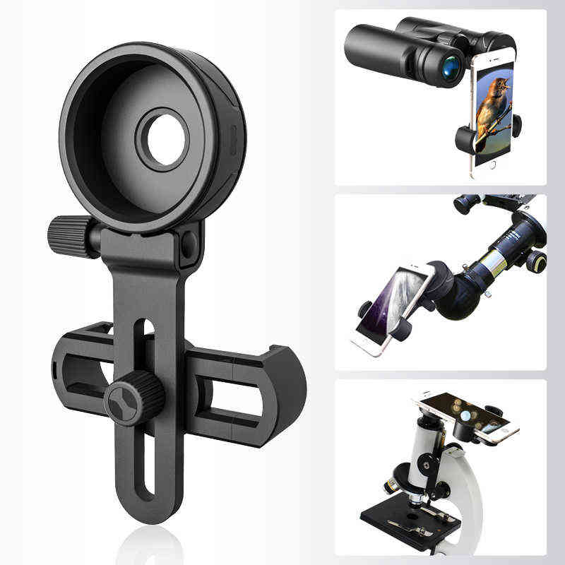

Upgrade Universal Cell Phone Adapter Bracket Clip Mount Soft Rubber Material for Binocular Monocular Spotting Scope Telescope 211227