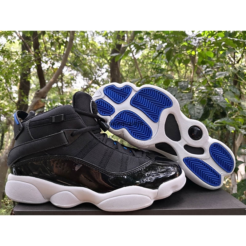 

New 6 Rings men Basketball Shoes cheap classic Alternate White Blue Chameleon for Mens Sneakers sports size 8-12, Black