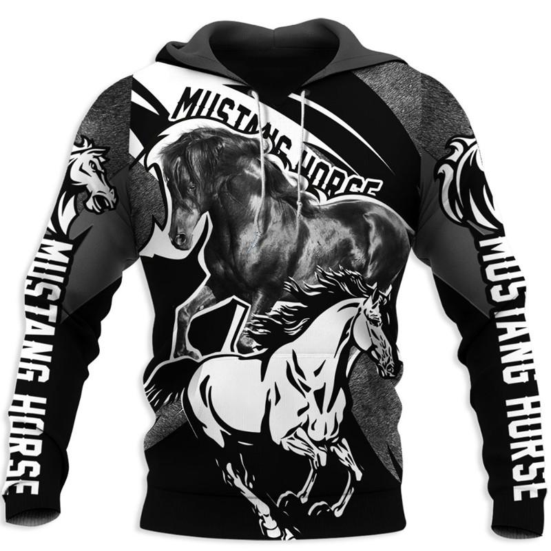

Men' Hoodies & Sweatshirts Fashionable Beautiful Horse 3D Printed Zipper Hoodie Harajuku Streetwear Autumn Unisex Casual Sweatshirt