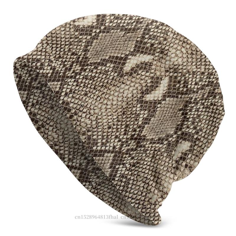 

Beanies Bonnet Hats Animal Skin Men Women's Knit Hat Snake Print Winter Warm Cap Design Skullies Caps