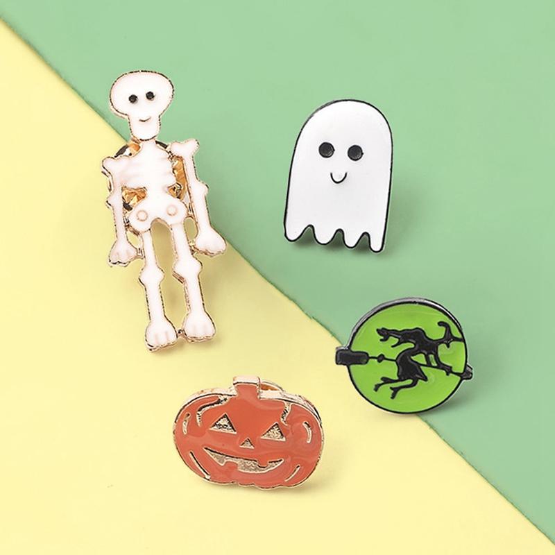 

Pins, Brooches Ghost Enamel Pin Cute Monster Wreath Baby Badge Brooch Lapel Denim Jean Shirt Bag Cartoon Jewelry Gift
