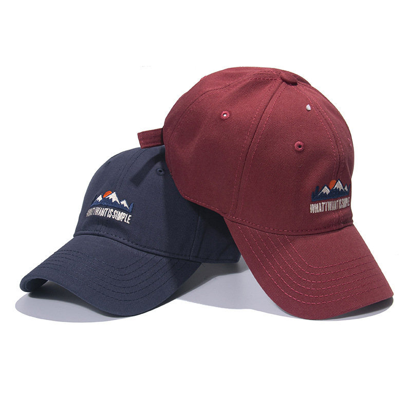 

Hats & Caps INS Japanese Street Retro English Letter Mountain Embroidery Hip Hop Baseball Sun-Poof Peaked Cap Travel Summer No. 1, Black
