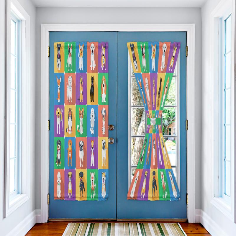 

Curtain & Drapes Cartoon Dog Window Living Room Door Japanese Kitchen Balcony Decor