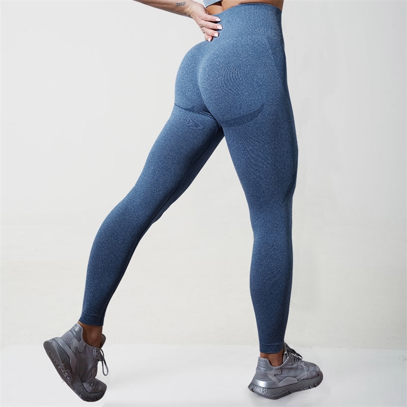 

Women Push Up Leggings Fitness Leggings Gym Breathable Sexy Legging High Waist Workout Seamless Legging 211019, Blue2