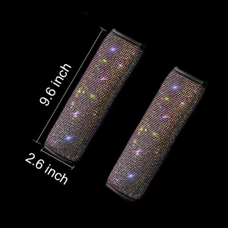 

Safety Belts & Accessories 1 Pair Seat Belt Pads Bling Crystal Cushion Shoulder Style