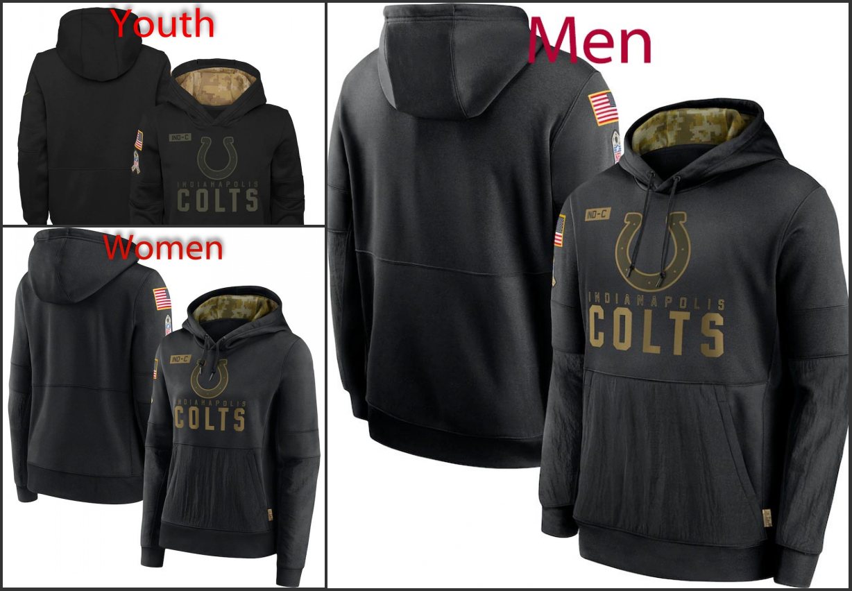 

IndianapolisColtsSalute to Service Men Women Youth Black Pullover Performance Hoodie, Men s-4xl