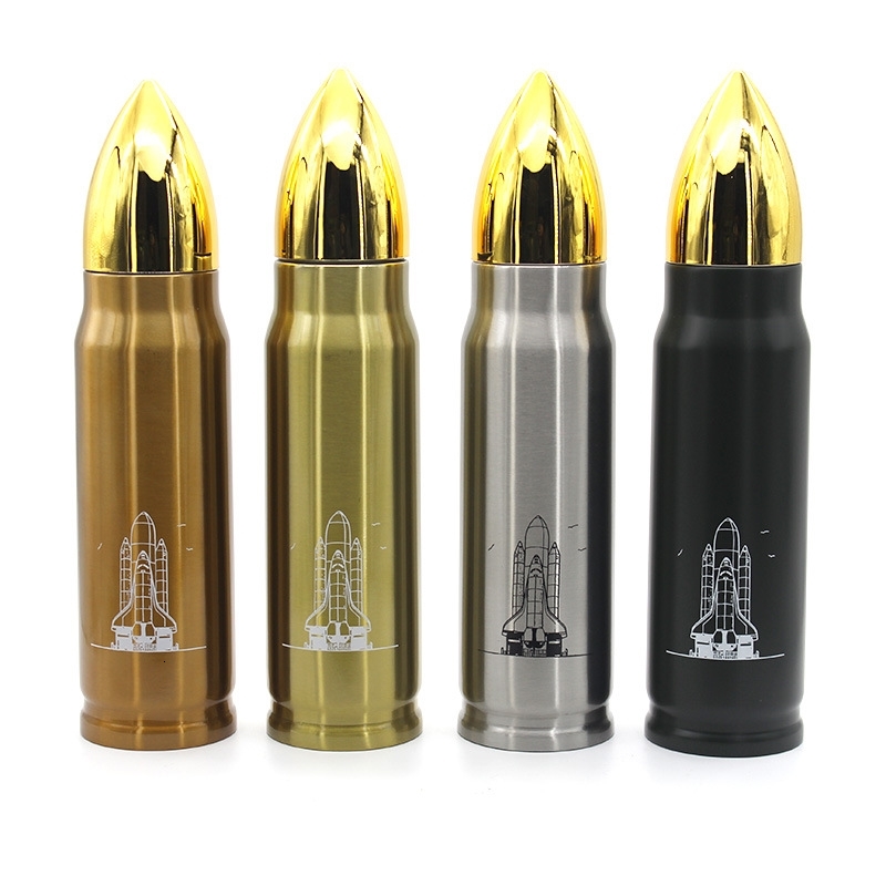 

Bullet head stainless steel heat preservation shell vacuum water business gift cup kettle carving