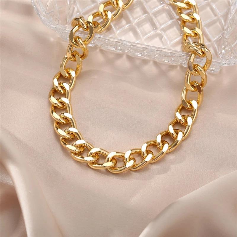 

Chains Women Punk Cuba Chain Choker Necklace Collar Hip Hop Big Chunky Gold Color Miami Cuban Thick Men Jewelry