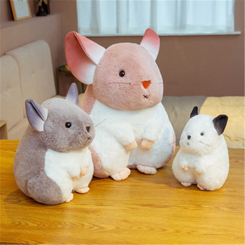 

Hamster Pillow Cute Plushy Chinchillas Plush Doll Soft Toy Stuffed Animals Mascot for Kids Christmas Toys Cute Pillows Plush Toy H0824, White