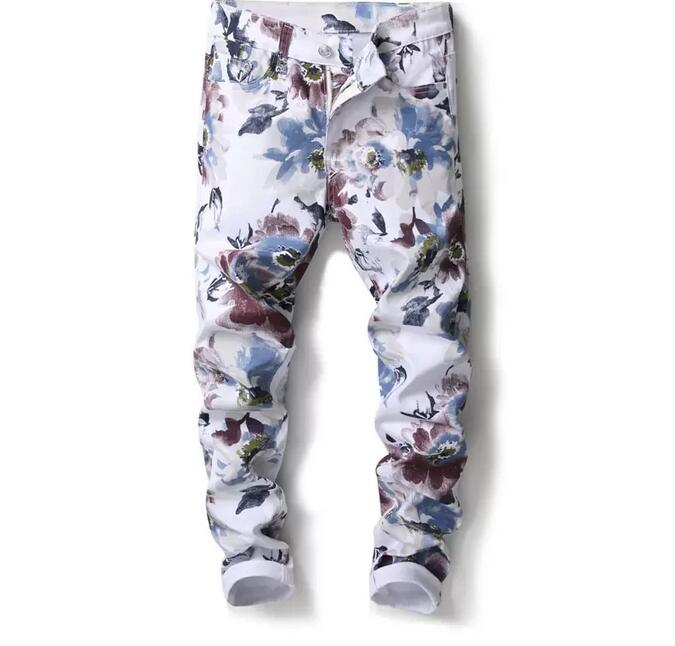 

Men's 3D Three Dimensional Stretch Digital Printing Washed Men's Jeans Men's Youth Tight Pants Tide Fashion, Customize