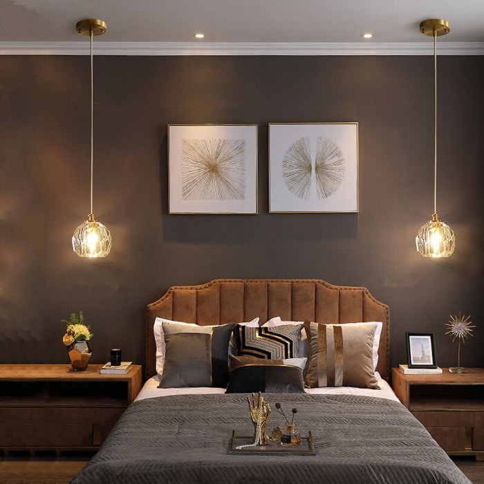 

Modern crystal pendant lamps for stairs, bright Nordic style luminaire interior decoration chandelier, living room, restaurant F-PL1108Y