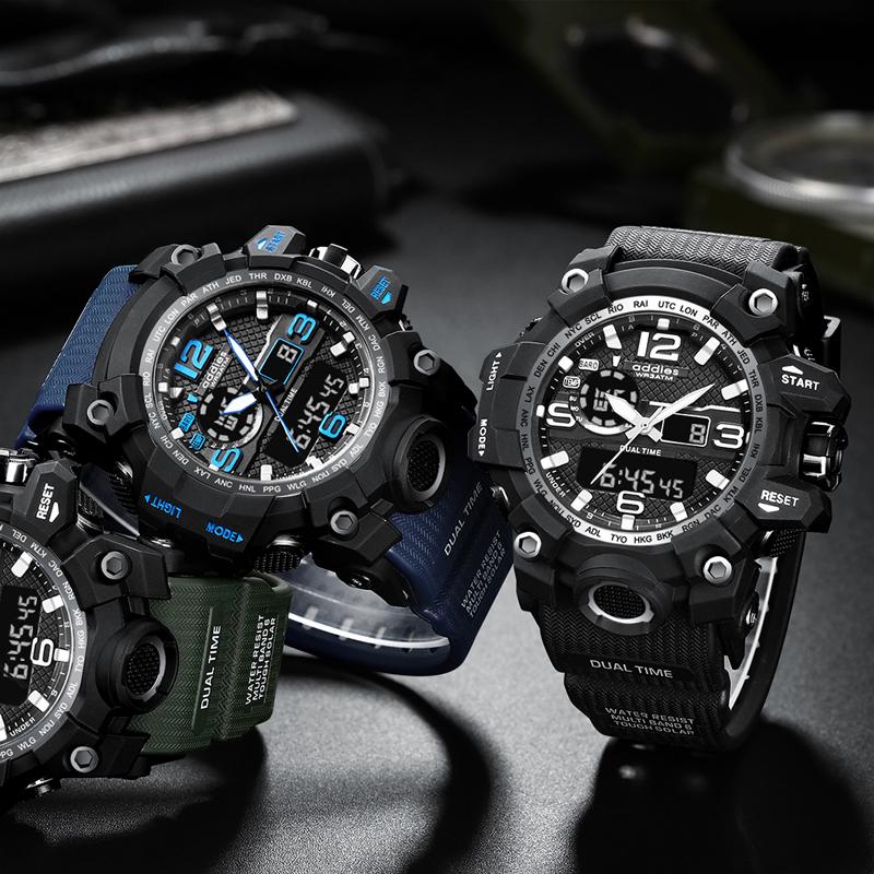 

Addies Digital Watch For Men 30m Waterproof Outdoor Sport Watches G Style Military Resistance Wristwatch Alarm Calendar Wristwatches, Blue