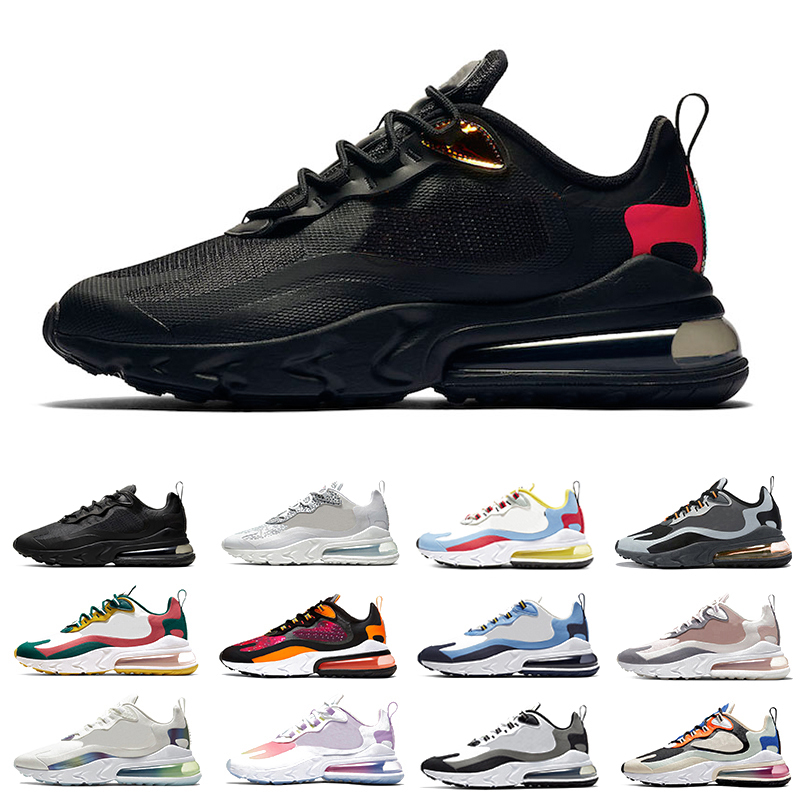 

react mens running shoes sneakers Black Orange Red and Black Ocean Beige White Easter Bronze Chalk Triple The Future Platinum Optical men women trainers sports shoe, Fuchsia
