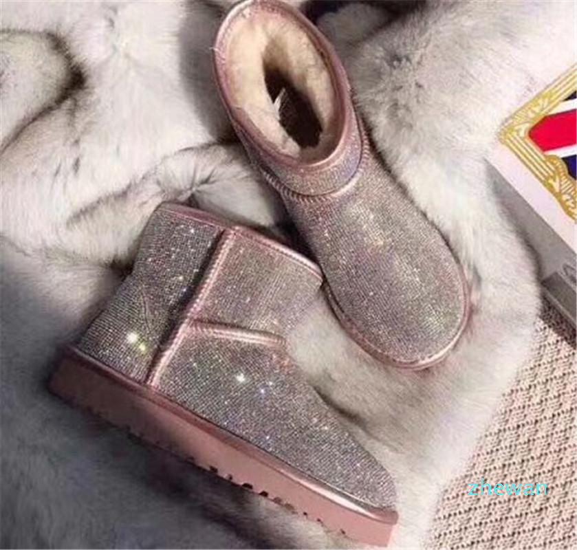 

designer Classic Australia Winter Boots for Women Chestnut Black Pink Coffee Design Snow Fur Boot Womens Ankle Knee Boots, #1