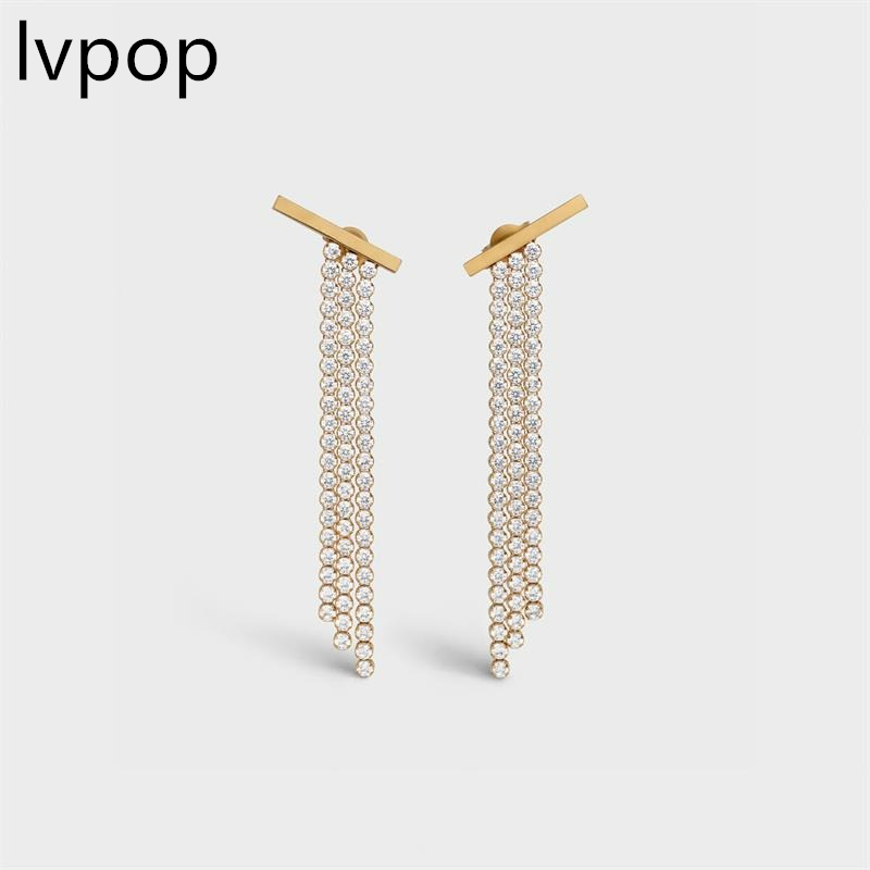 

2021Easy chic High polished Hyperbole large dangle Girl Vogue love long big tassel Earring Women Charm lovers Earrings Fashion Jewelry, Silver