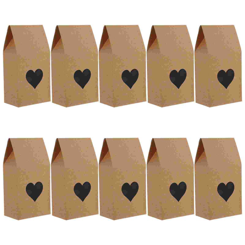 

Gift Wrap 25Pcs PVC Window Design Boxes Biscuits Kraft Paper Packing