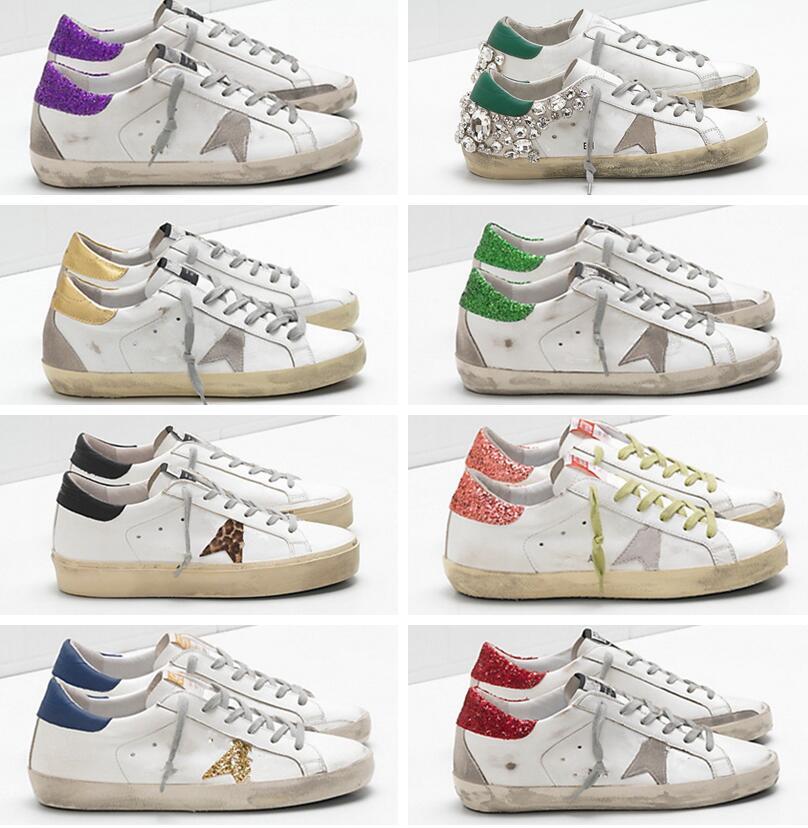 

2021 Italian brand casual shoes basket sneakers sequins classic white distressed dirty shoe's designer superstar men and women 35-45 1.1 WXb, Black