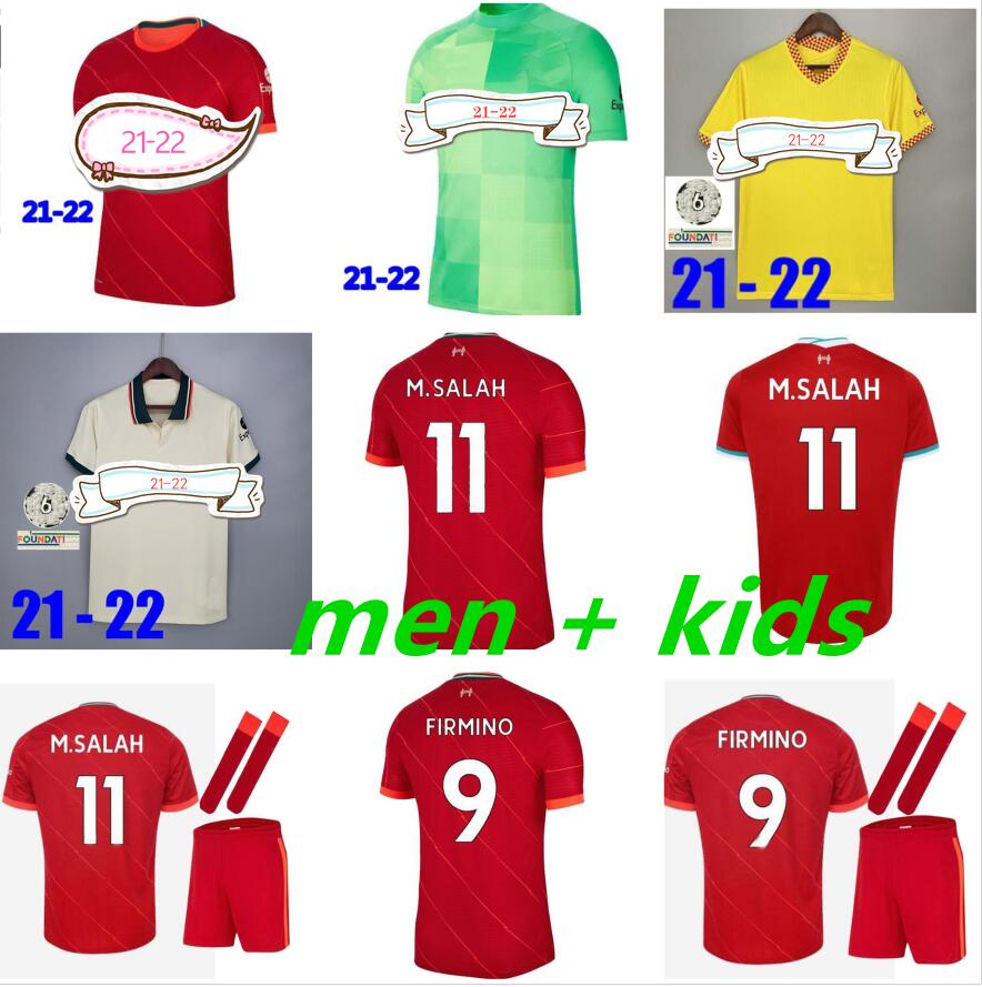 

21 22 M.SALAH ALEXANDER ARNOLD Mane VIRGIL soccer jersey Firmino DIOGO J. Fabinho Thiago ROBERTSON A.BECKER HENDERSON Jones football shirt KEITA men kit 2021 2022 kids, Red