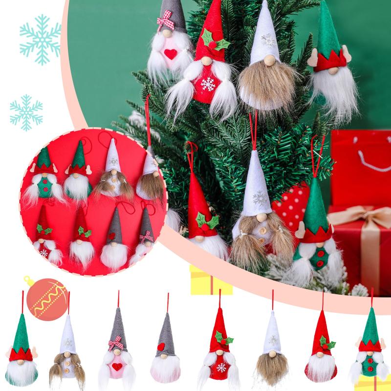 

Christmas Decorations 1Pc Tree Decoration Faceless Dwarf Pendant Accessories Ornaments Toy Ornament Cute Kid Gift