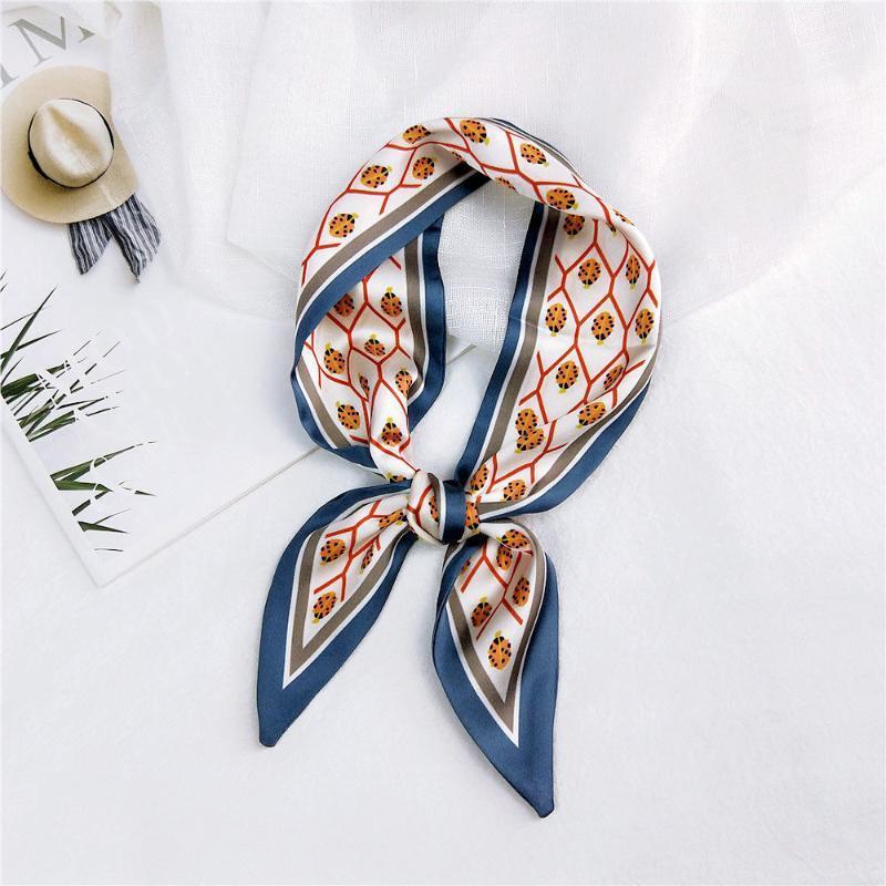 

Scarves Fashion Lamp Print Foulard Bag Scarf Skinny Hijab Femme Bandana Silk Head For Ladies Headband & Wraps, Blue;gray