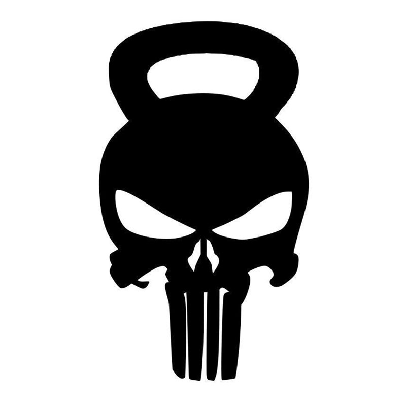 Car Stickers Funny Skull Sports Graphics Decoration Accessories Stickers Creative Waterproof Black/white,16cm*10cm-image-686362467
