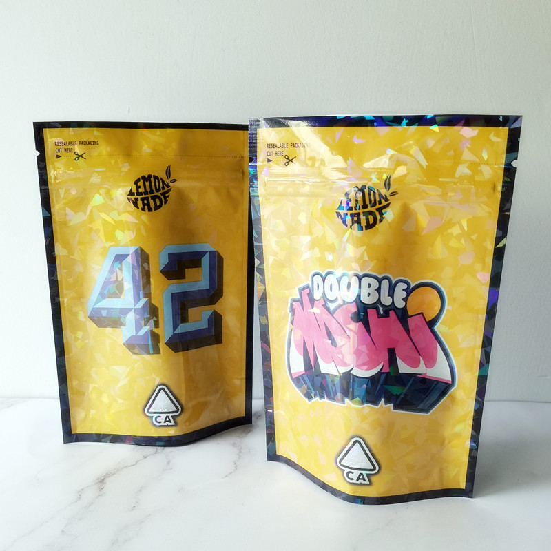 

COOKIES California Bag Lemonade SF 8th 3.5g Pink Snapple 42 Purple Sherb Double Mochi Zipper Mylar Stand Up Pouches Lemon nade Packaging