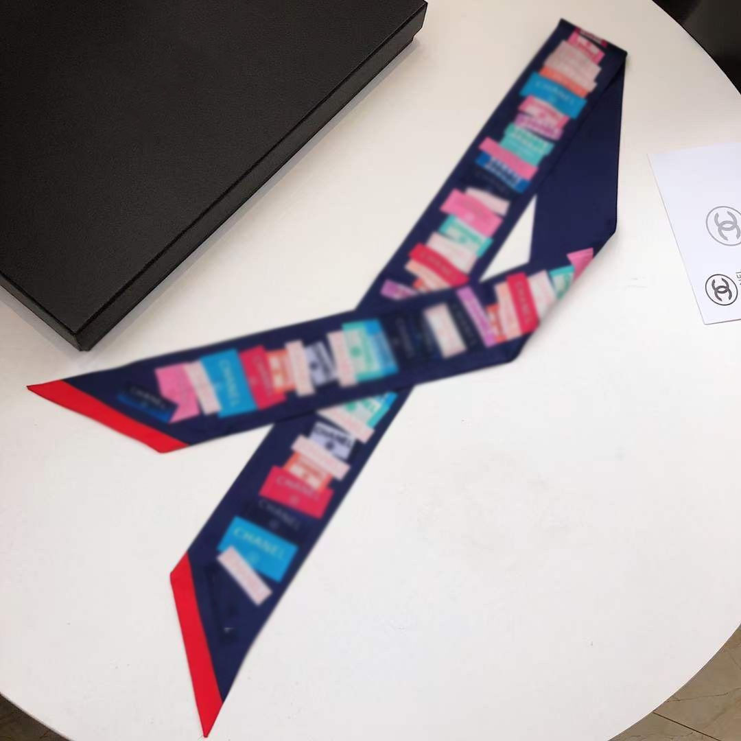 

Fashion silk scarf women's narrow silk towel double-sided printed twill small ribbon 100*7cm