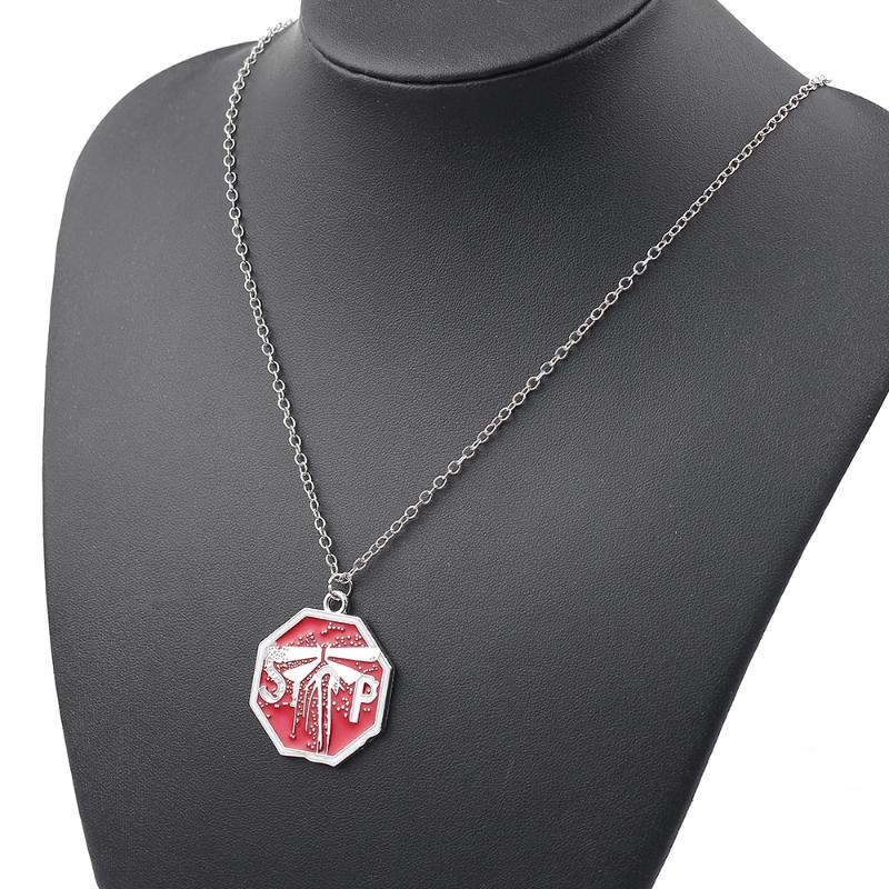 

Pendant Necklaces Wholesale Game The Last Of Us Part II 2 Firefly Logo Badges Necklace 3D Metal Collection Souvenir For Fans Accessories Jew, Silver