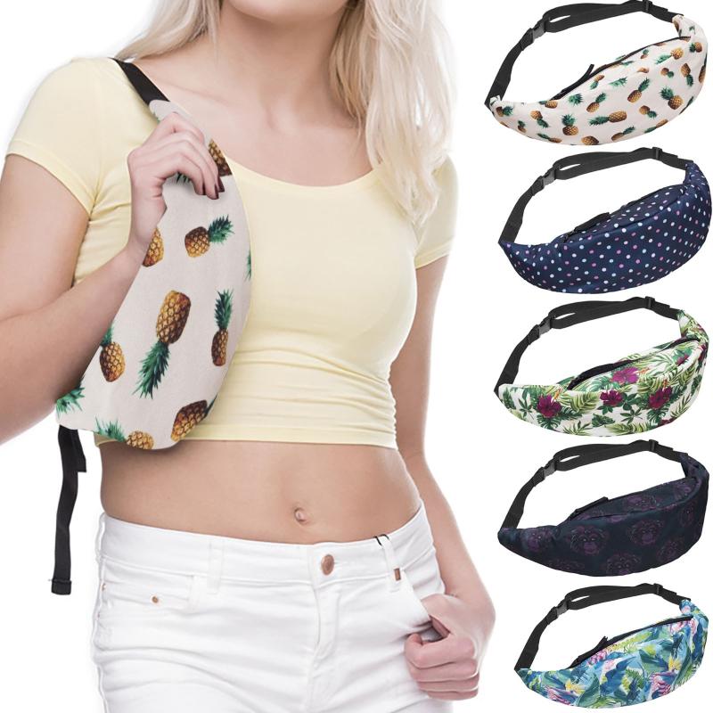 

Waist Bags 2022 Fashion Digital Printed Bag Women Colorful Girls Bum Outdoor Travel Sports Packs Oxford Cloth Messenger