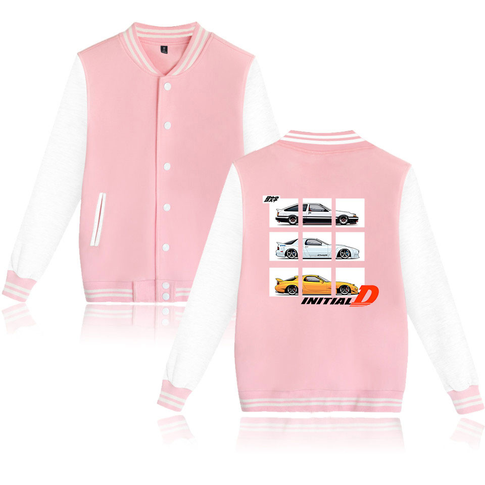 

Japan Anime Initial D Zip Up Baseball Uniform Men's Jackets Streetwear Hip Hop Harajuku Sweatshirt AE86 Hoodie Funny Clothes, 001