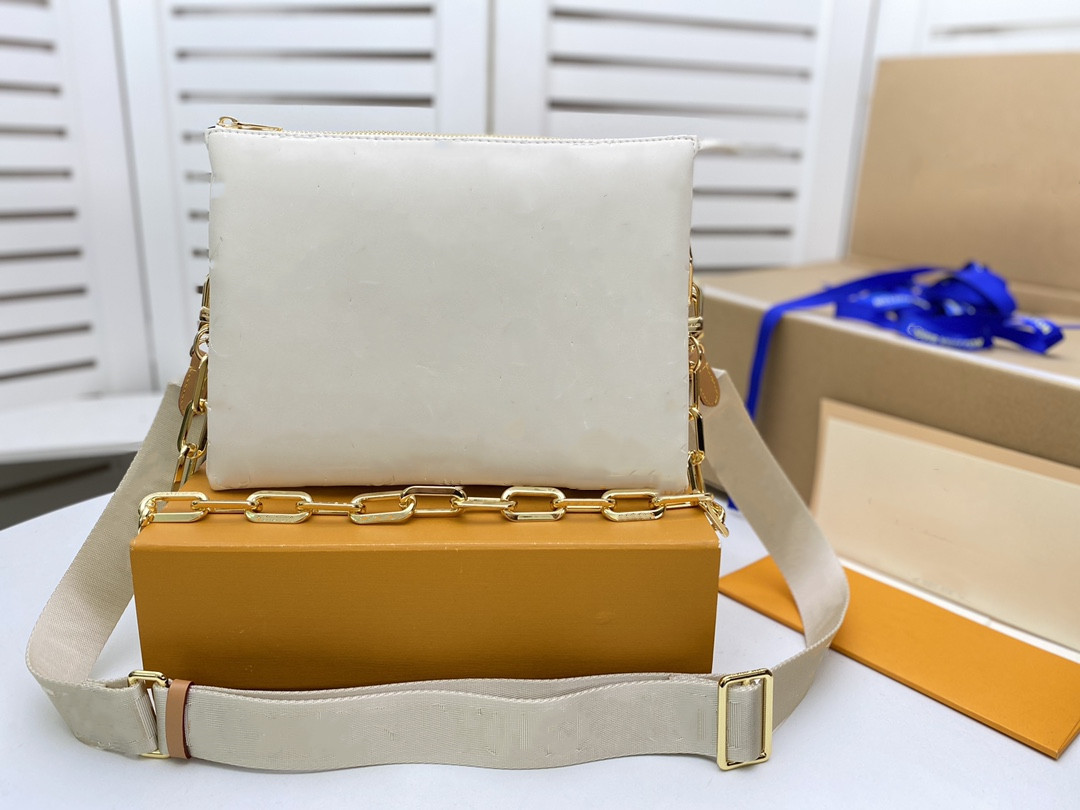 

2021 Fashion woman Shoulder Bags three layers crossbody handbag leather Pillow Chain bag pochette messenger Small sized Stick clutch wallets, Box