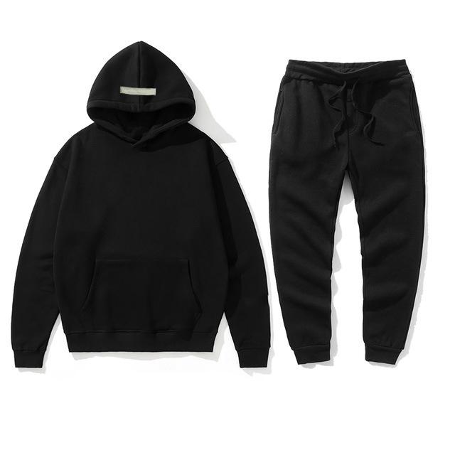 

Men women Tracksuits Designer Suit on the Chest Couple Hooded Sweater Sweaters Pants Plus Size -XXXL, Black no hooded with white