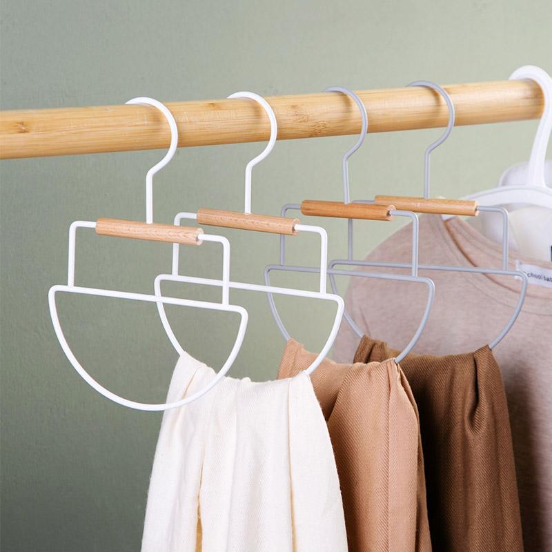 

Hangers & Racks Clothes Hanger Drying Rack Plastic Scarf Storage Wardrobe Coat