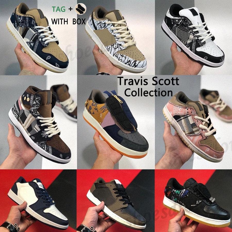

2021 Sean Cliver SB DUNK Shoes Travis Scotts Jackboys React Cactus Jack 270 1 1s University Blue Valentine's Day Party Sports Jogg 53OY#, Box